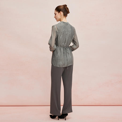 QF116斯尔丽25新款时尚气质三件套休闲宽松版外套内针织舒适套装 商品图1