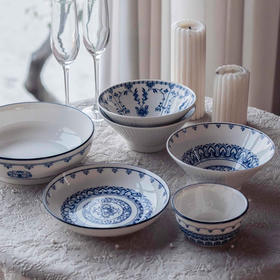 染可 出口德国DE梅*森Meissen同款BlueOnion餐盘 复古经典高颜值汤碗