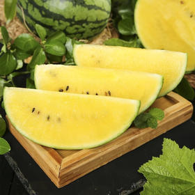 新鲜水果 黄心甜西瓜  绿道小凤瓜 1枚（每枚3~3.5斤左右）