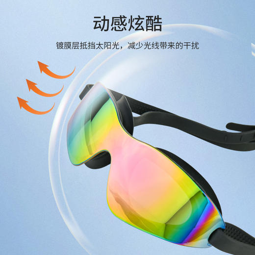 sisia泳镜女士高清防水防雾广角游泳镜男款大视野镀膜游泳眼镜62W01S1G 商品图3