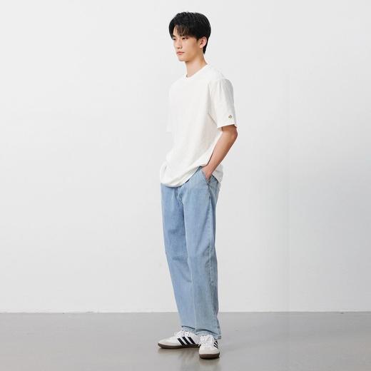 NPC潮牌立体剪裁定制皮标logo凉感牛仔裤男休闲舒适透气NP53DT03 商品图1