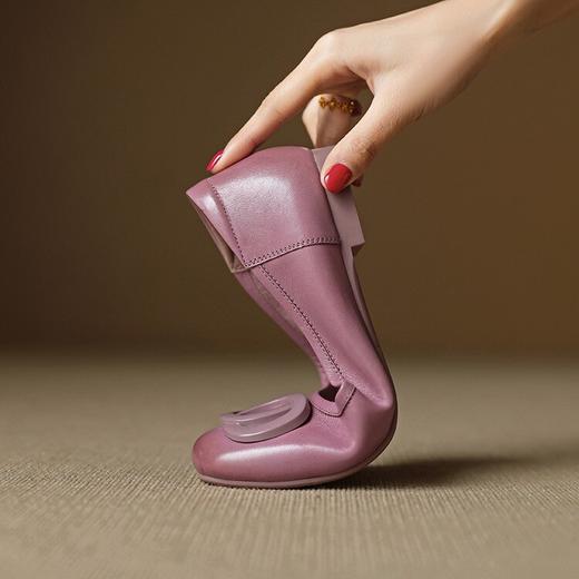 【预售5天】软底牛皮浅口单鞋，真皮不累脚豆豆鞋NX&S9397 商品图3