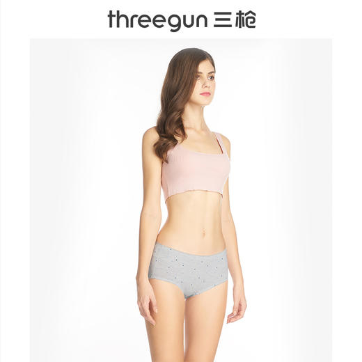 Threegun三枪 细柔莫代尔印花无痕女士三角裤-40694B0P1 商品图2