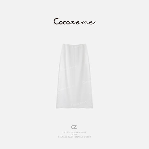COCO ZONE 刘一一【100亚麻】A字遮肉显瘦半身裙CD1A0369 商品图0