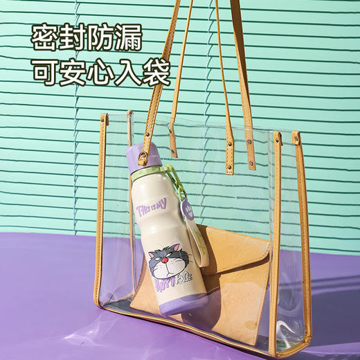 BEDDYBEAR杯具熊 户外运动水杯男女士保温杯保冷大容量上学用水杯便携送礼物316不锈钢卡通杯子 600ml 商品图12