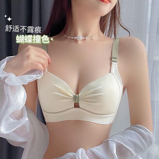 买一送一纯欲内衣女夏季无痕薄款内衣大胸显小无钢圈调整型聚拢防下垂收副乳透气 商品图0