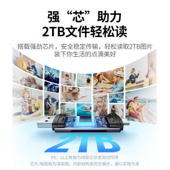 绿联USB/Type-C3.0高速读卡器 SD/TF双卡适用电脑平板手机大疆pocket4/3无人机/苹果17/16/运动相机 商品图1