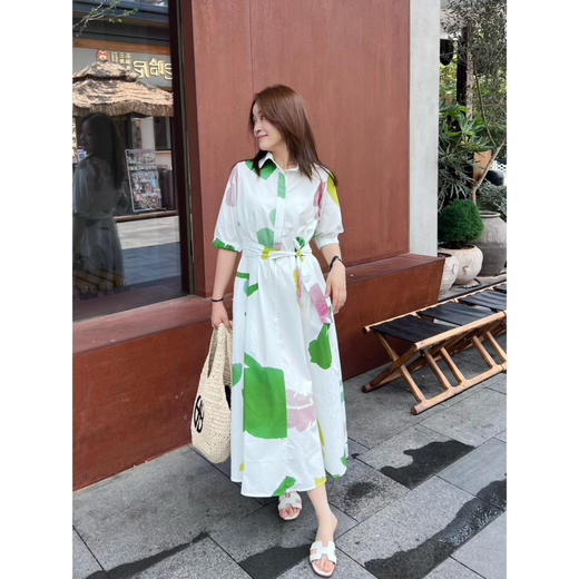 2506202   印花衬衫式连衣裙Maxmar* 商品图1