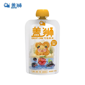 L盖狮100g黑莓桑葚苹果香蕉可吸果泥