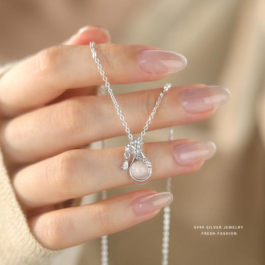 【福袋之赋】S999纯银白玉髓福袋项链【YXS-A4311】 商品图1