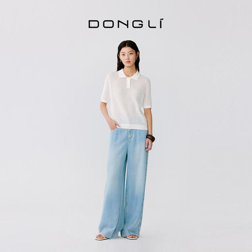 东黎 • 温柔的海风 珊瑚岛-POLO 海岛棉女士T恤领短袖 5189 商品图2