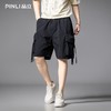PINLI品立2025夏季新款潮牌大口袋工装短裤男宽松休闲运动五分裤GD252117398 商品缩略图6