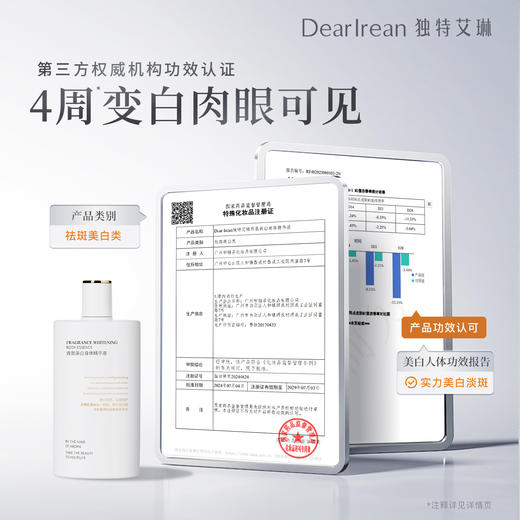 【现货速发】新品上新！两瓶效果更佳！DearIrean 独特艾琳香氛美白留香全身白嫩身体精华液110ml 商品图2