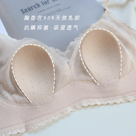 超薄款无痕内衣女大胸显小兔耳朵无钢圈防下垂收副乳蕾丝文胸罩夏 商品图3
