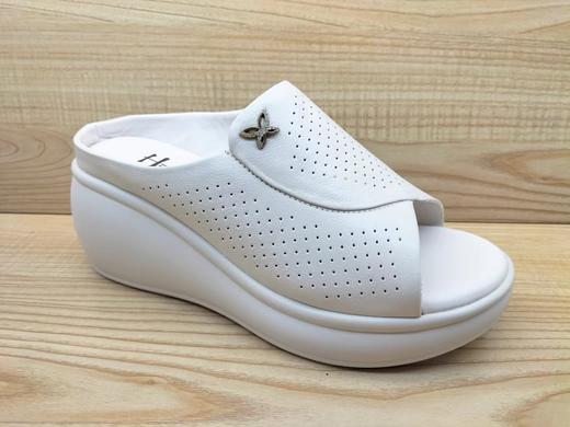 豪行女凉鞋夏季新款24238365真皮软底时尚增高舒适凉拖鞋 商品图0