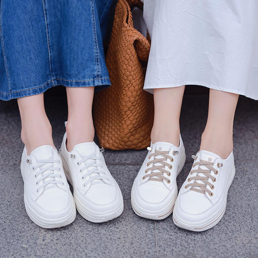 【小白鞋】鞋面头层牛皮+内里鞋垫头层羊皮 皮面款/网纱款两种可选 轻便舒适 四季皆可穿 商品图2