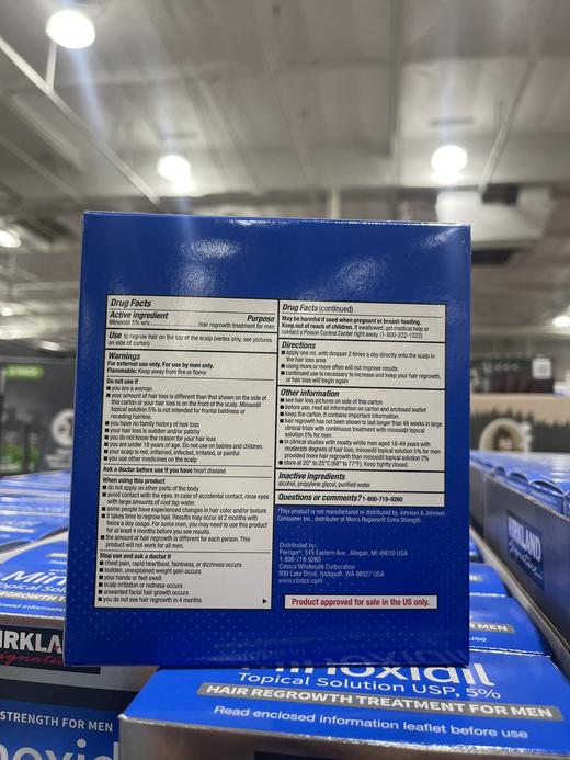 到手价269元！6个月量！男士生发剂！26-12月保质期 Kirkland Minoxidil 生发剂60ml*6瓶 美国代购，无中文标签，介意慎拍 商品图2