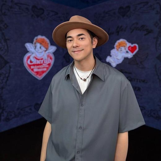 NPC潮牌金线字母logo刺绣抖抖翻领短袖衬衫男落肩抗皱NP53SH05 商品图4