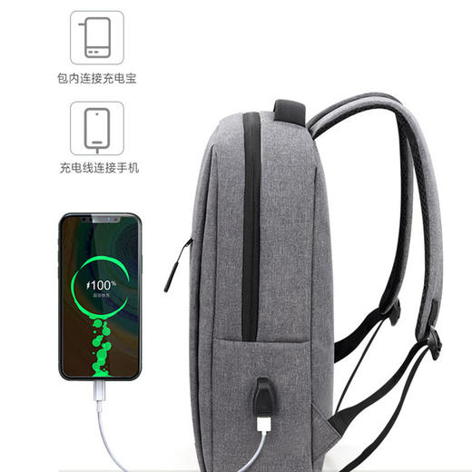 爱华仕 商务多功能双肩包4449黑色 商品图1