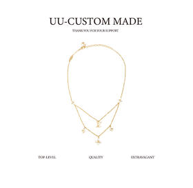 驴家小花双层手链/项链（UY*XIb）