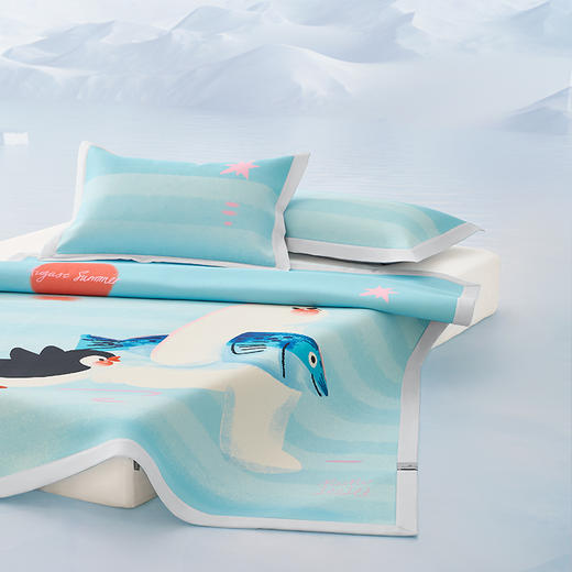 商超爆款【丝享冰冰凉牛奶丝PRO印花凉席-上班摸鱼】摸鱼/礼物 A类材质 环保印染工艺 久用不易褪色 商品图3