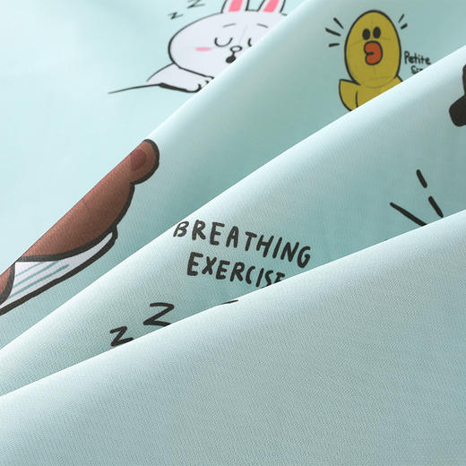 商超爆款【丝享布朗熊冰氧霜冻牛奶丝PRO印花席 情书/派对】绿色 A类标准面料 净舒适 放心躺平 商品图5