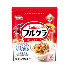 卡乐比（Calbee）即食燕麦片 原味水果麦片380g 日本进口非油炸 营养早餐代餐零食