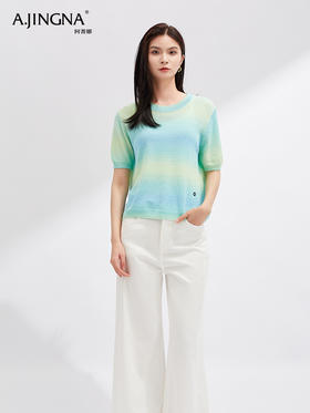 【舒适惬意】阿菁娜时尚浪漫轻盈透气镂空上衣F30X301010