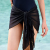 sisia沙滩巾海边度假比基尼泳衣夏黑色分体泳衣裹裙防晒披纱巾SWC24-06D 商品缩略图2