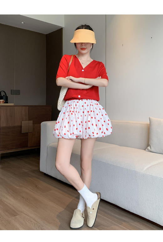 【YW】无忧购红色圆点短裙裤截单后3-5天发货） 商品图3