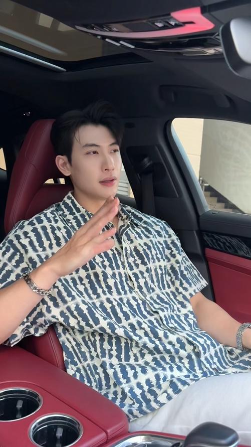 HC304夏季新款水墨印花衬衫男女同款复古短袖衬衣潮流休闲宽松上 商品图0