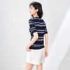 「高货wl」全新升级【铂金会员220/天猫299/差价79】(41109)洛诗琳兰精天丝冰感针织衫2025夏季小香风钉珠条纹T恤上衣 商品缩略图2