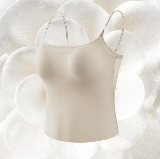 草本原版长款短款山茶花春夏凉感抗菌夏季超薄珍珠无痕吊带背心女 商品图3