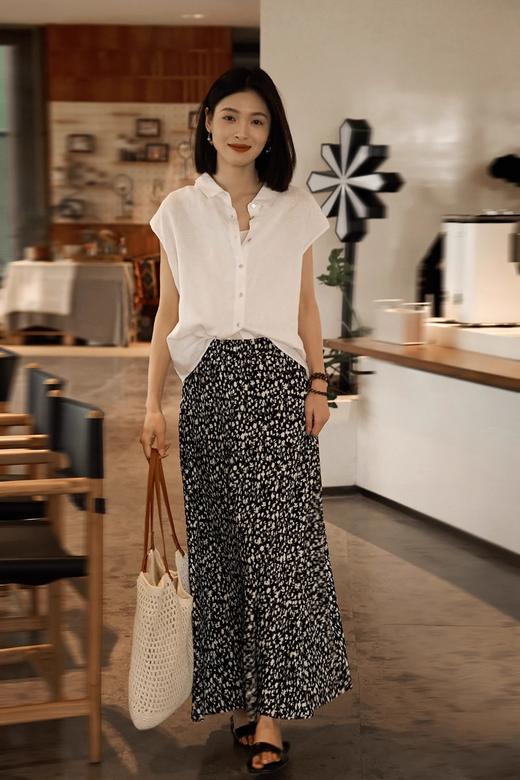 双穿棉麻衬衣+长款A字裙，遮肉显瘦，解锁N种少女感穿搭！【G】 商品图4