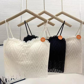 夏季新款云感衣蕾丝吊带内衣女薄款固定杯美背抹胸防走光打底衫夏季爆款背心小红书同款