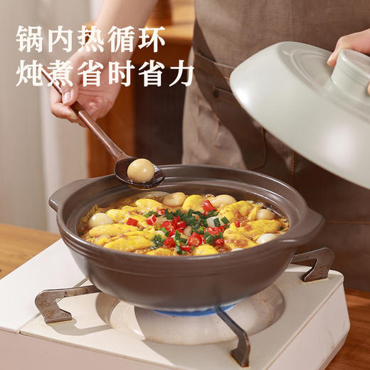 【福星浅煲】陶煲王砂锅炖锅家用耐高温浅锅煲仔菜煲仔饭专用砂锅陶瓷沙锅浅口 商品图3