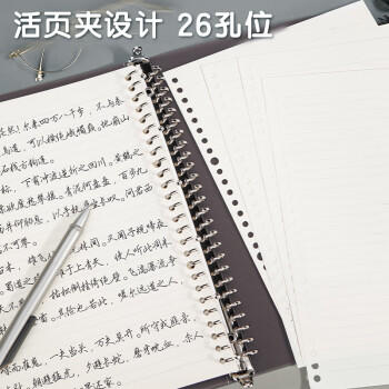得力(deli)B5/60张活页笔记本子 可替换芯记事本 考研复习笔记本文具 商品图2