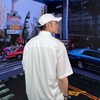 NPC潮牌金线字母logo刺绣抖抖翻领短袖衬衫男落肩抗皱NP53SH05 商品缩略图3