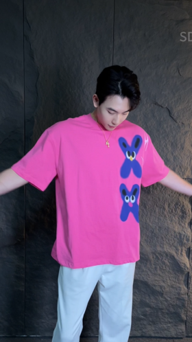 T1447夏季新款时尚涂鸦印花男女同款短袖百搭潮流休闲上衣宽松T恤