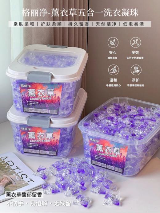 🔥【品牌直发】只要49.9💰到手超大盒足足【足足300粒】格丽净-薰衣草五合一洗衣凝珠 💰同款价：99.9¥/盒 💰团购价：立省50¥💖，到手仅需49.9¥ 商品图0
