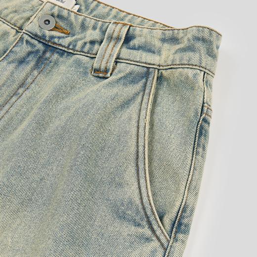 GOODBAI 23 logo编号印花水洗牛仔A版中裤 商品图3