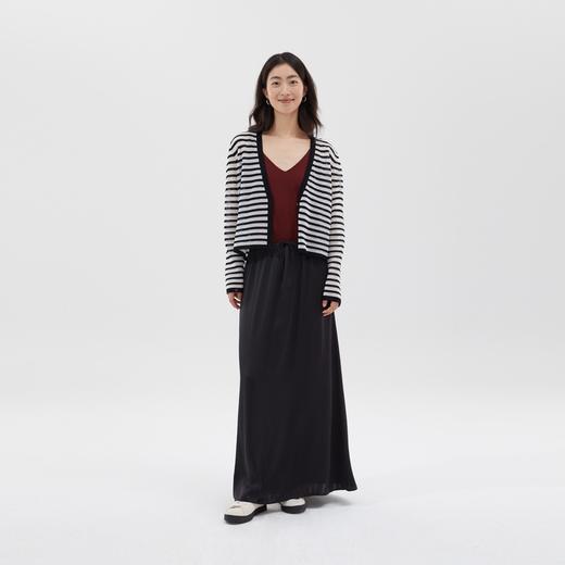 2楼素然清透棉混纺V领短开衫吊牌价1350 商品图0
