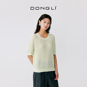 东黎 • 温柔的海风 珊瑚岛 海岛棉女士U领短袖 5190