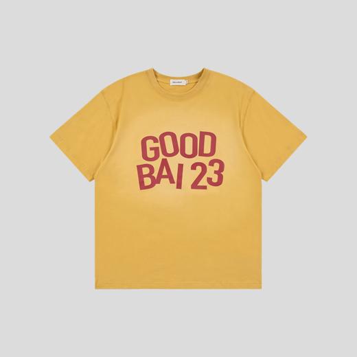 GOODBAI 23 logo撞色印花水洗圆领oversize短袖T恤 商品图3