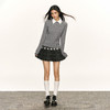 Ariseism 美式复古2色可脱卸领子绞花毛衣女春秋新款上衣 商品缩略图4