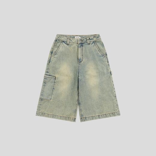 GOODBAI 23 logo编号印花水洗牛仔A版中裤 商品图1