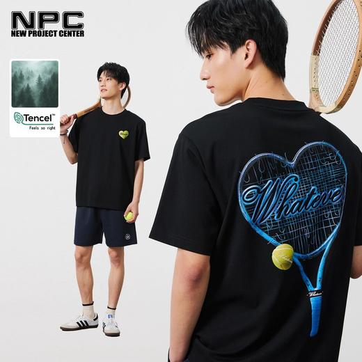 NPC潮牌短袖爱心情侣印花夏季T恤潮流上衣休闲男装透气NP54TE33 商品图0