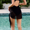 sisia沙滩巾海边度假比基尼泳衣夏黑色分体泳衣裹裙防晒披纱巾SWC24-06D 商品缩略图7