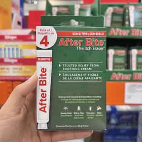 到手价145元/组，279元/两组 AfterBite蚊虫蜂叮咬膏宝宝儿童防蚊虫膏 4支*20g 美国代购，无中文标签，介意慎拍
