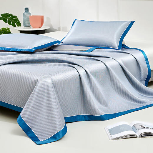 【罗莱 星河·碳光双层提花冰丝席三件套】 180*200cm 3D立体网透气可水洗工艺 商品图0